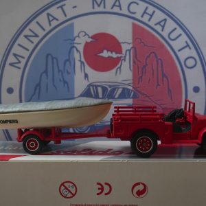 Dodge 4×4 et son bateau solido pompier 1/50