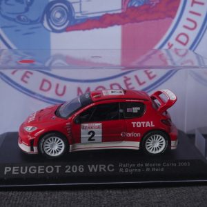 Peugeot 206 wrc rallye monte carlo 2003