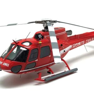 AEROSPATIALE AS 350 ECUREUIL SECURITE CIVILE ROUGE VERSION BOMBARDIER 1/43