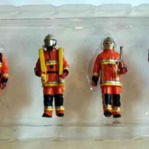 Figurines lot 6 pompiers 1/43 feux urbain orange 1/43