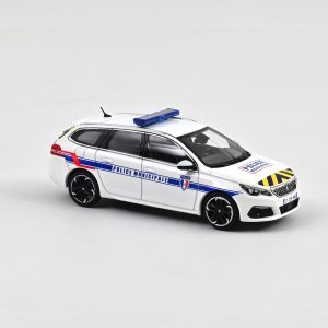 Peugeot 308SW 2018 police municipale signalisation jaune bleue 1/43