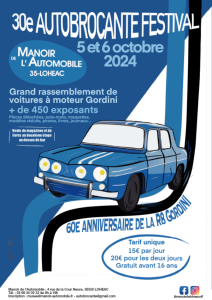 Lire la suite à propos de l’article 30 ème Autobrocante festival au Manoir de l’Automobile à Lohéac (35) le 5 et 6 octobre 2024