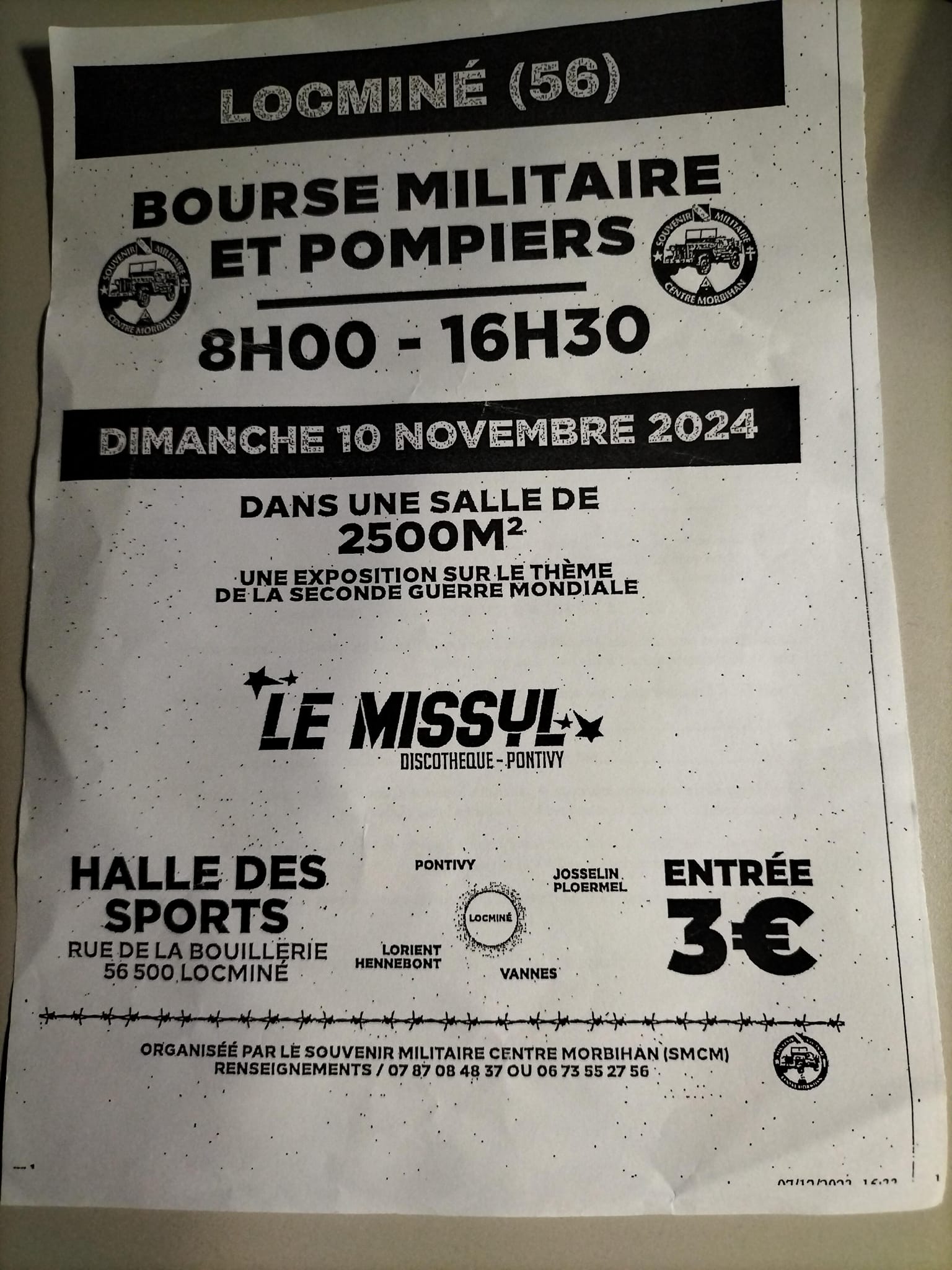 You are currently viewing Bourse militaire et pompiers de Locminé (56) le 10 novembre 2024