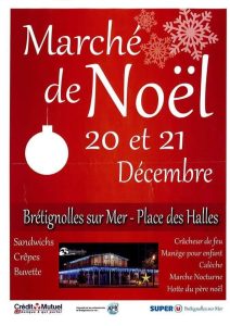 Lire la suite à propos de l’article Marché de Noël 20 et 21 Décembre 2024 – Brétignolles sur Mer – Place des Halles