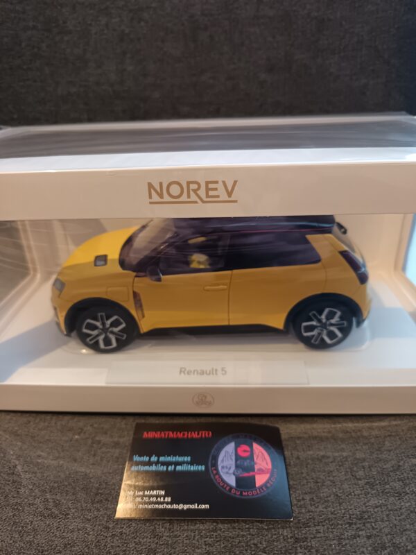 Renault 5 E-tech électrique 2024 jaune pop et noir 1/18