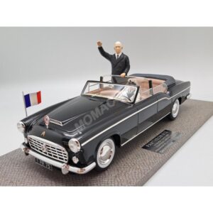 CITROEN 15-6 H LANDAULET CHAPRON 1956 « PRESIDENTIELLE » AVEC 2 FIGURINES « CHARLES DE GAULLE ET CHAUFFEUR »